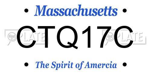 CTQ17C Massachusetts License Plate