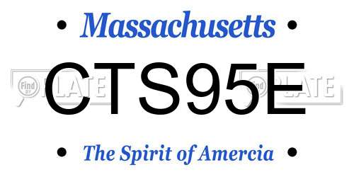 CTS95E Massachusetts License Plate