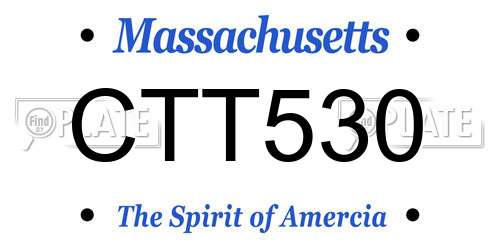CTT530 Massachusetts License Plate