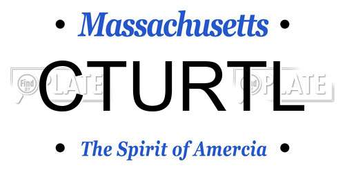 CTURTL Massachusetts License Plate