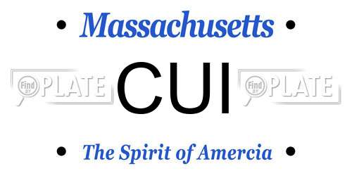 CUI Massachusetts License Plate