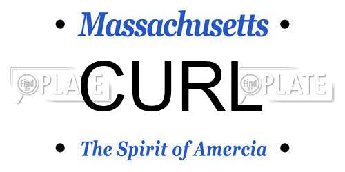 CURL Massachusetts License Plate