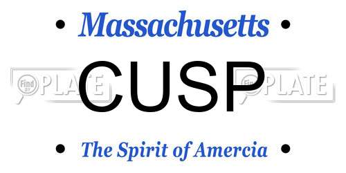 CUSP Massachusetts License Plate