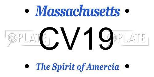 CV19 Massachusetts License Plate