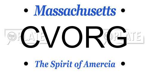 CVORG Massachusetts License Plate