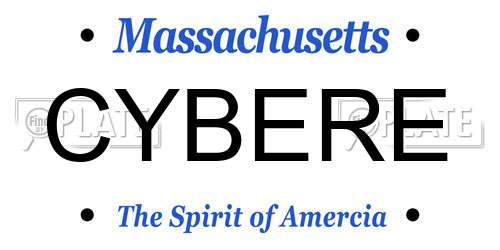 CYBERE Massachusetts License Plate