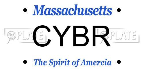 CYBR Massachusetts License Plate