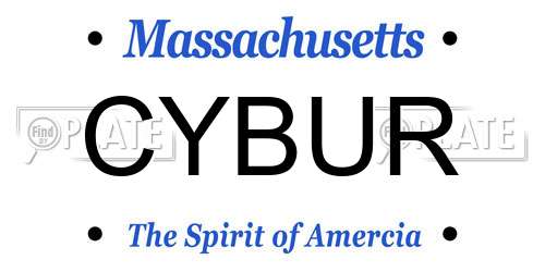 CYBUR Massachusetts License Plate
