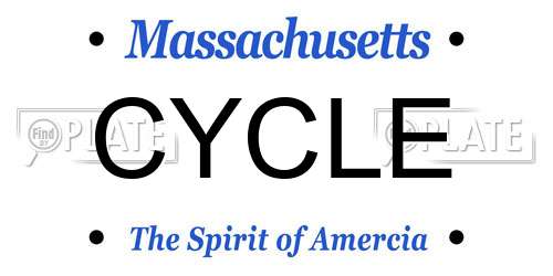 CYCLE Massachusetts License Plate