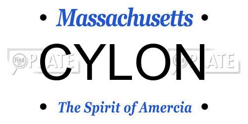 CYLON Massachusetts License Plate