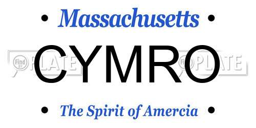 CYMRO Massachusetts License Plate