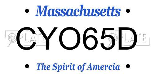 CYO65D Massachusetts License Plate