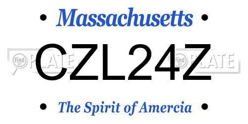 CZL24Z Massachusetts License Plate