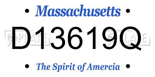 D13619Q Massachusetts License Plate