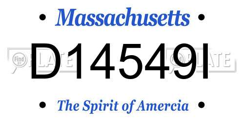 D14549I Massachusetts License Plate
