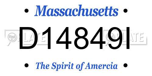 D14849I Massachusetts License Plate