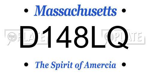 D148LQ Massachusetts License Plate