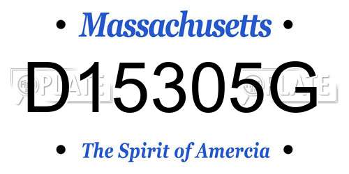 D15305G Massachusetts License Plate