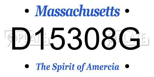 D15308G Massachusetts License Plate