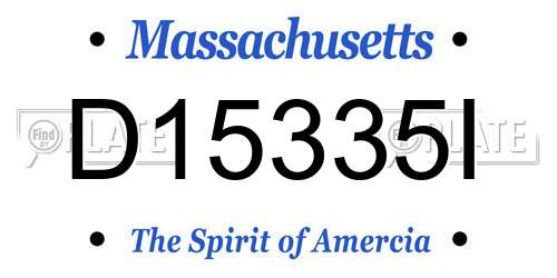 D15335I Massachusetts License Plate