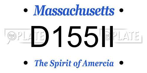 D155II Massachusetts License Plate