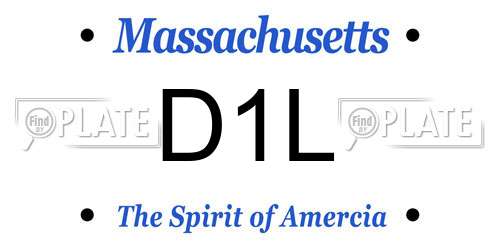 D1L Massachusetts License Plate