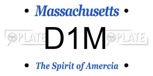 D1M Massachusetts License Plate