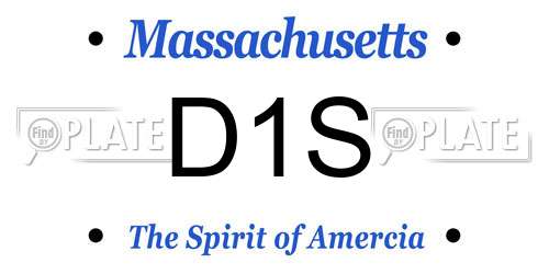 D1S Massachusetts License Plate