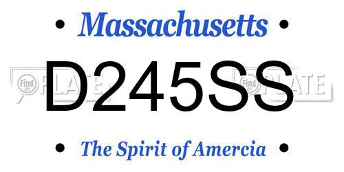 D245SS Massachusetts License Plate