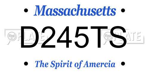 D245TS Massachusetts License Plate