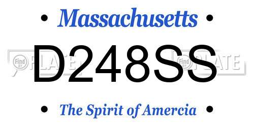D248SS Massachusetts License Plate