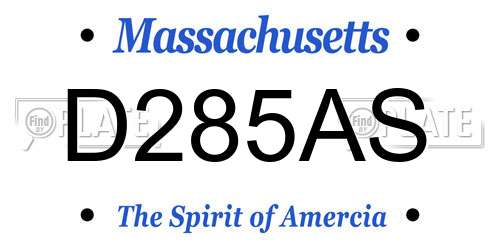 D285AS Massachusetts License Plate