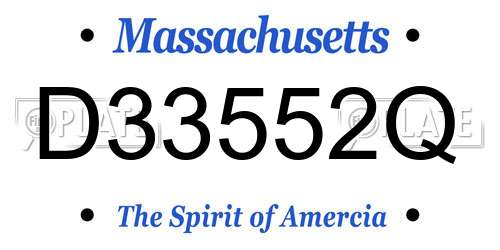 D33552Q Massachusetts License Plate