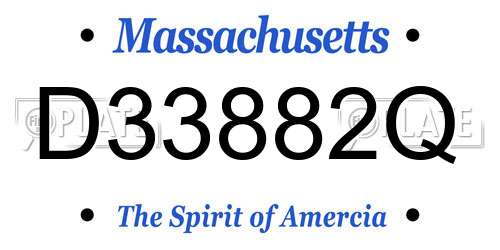 D33882Q Massachusetts License Plate