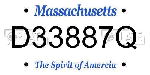 D33887Q Massachusetts License Plate