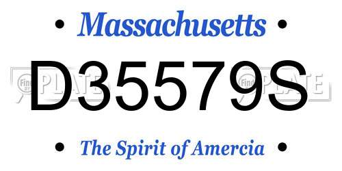 D35579S Massachusetts License Plate