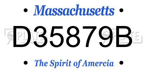 D35879B Massachusetts License Plate