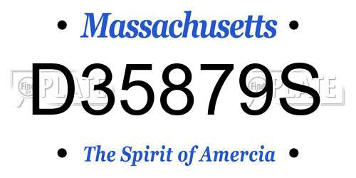 D35879S Massachusetts License Plate