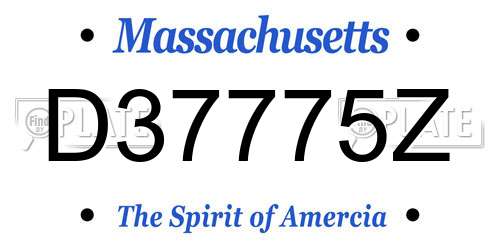 D37775Z Massachusetts License Plate