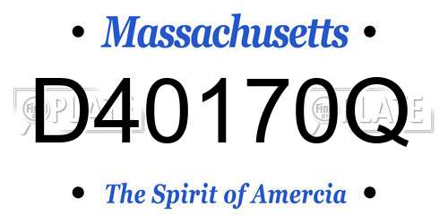 D40170Q Massachusetts License Plate