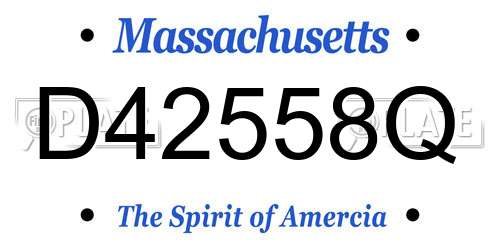 D42558Q Massachusetts License Plate