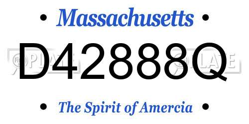 D42888Q Massachusetts License Plate