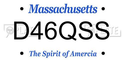 D46QSS Massachusetts License Plate