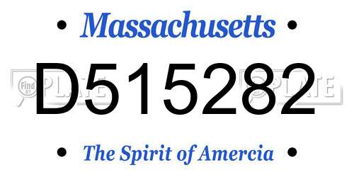 D515282 Massachusetts License Plate