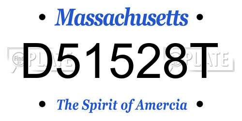 D51528T Massachusetts License Plate