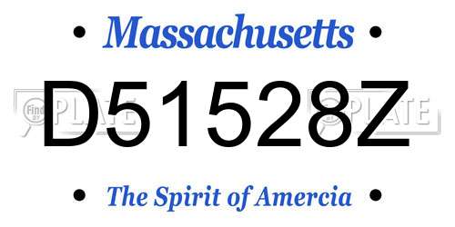 D51528Z Massachusetts License Plate