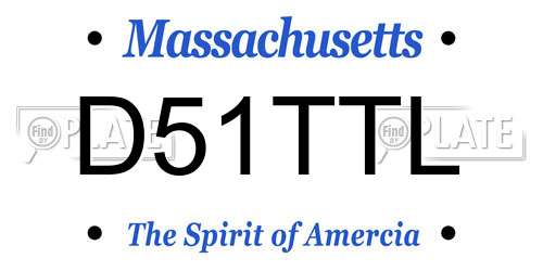 D51TTL Massachusetts License Plate
