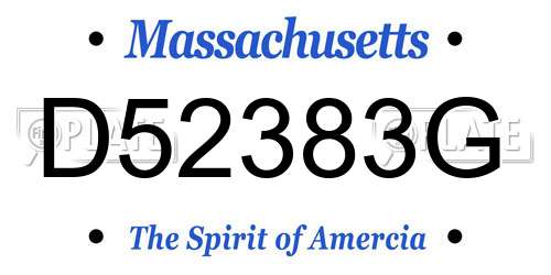 D52383G Massachusetts License Plate