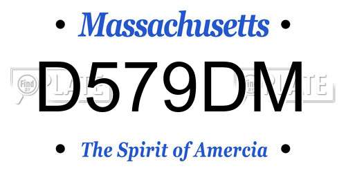D579DM Massachusetts License Plate