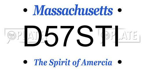 D57STI Massachusetts License Plate